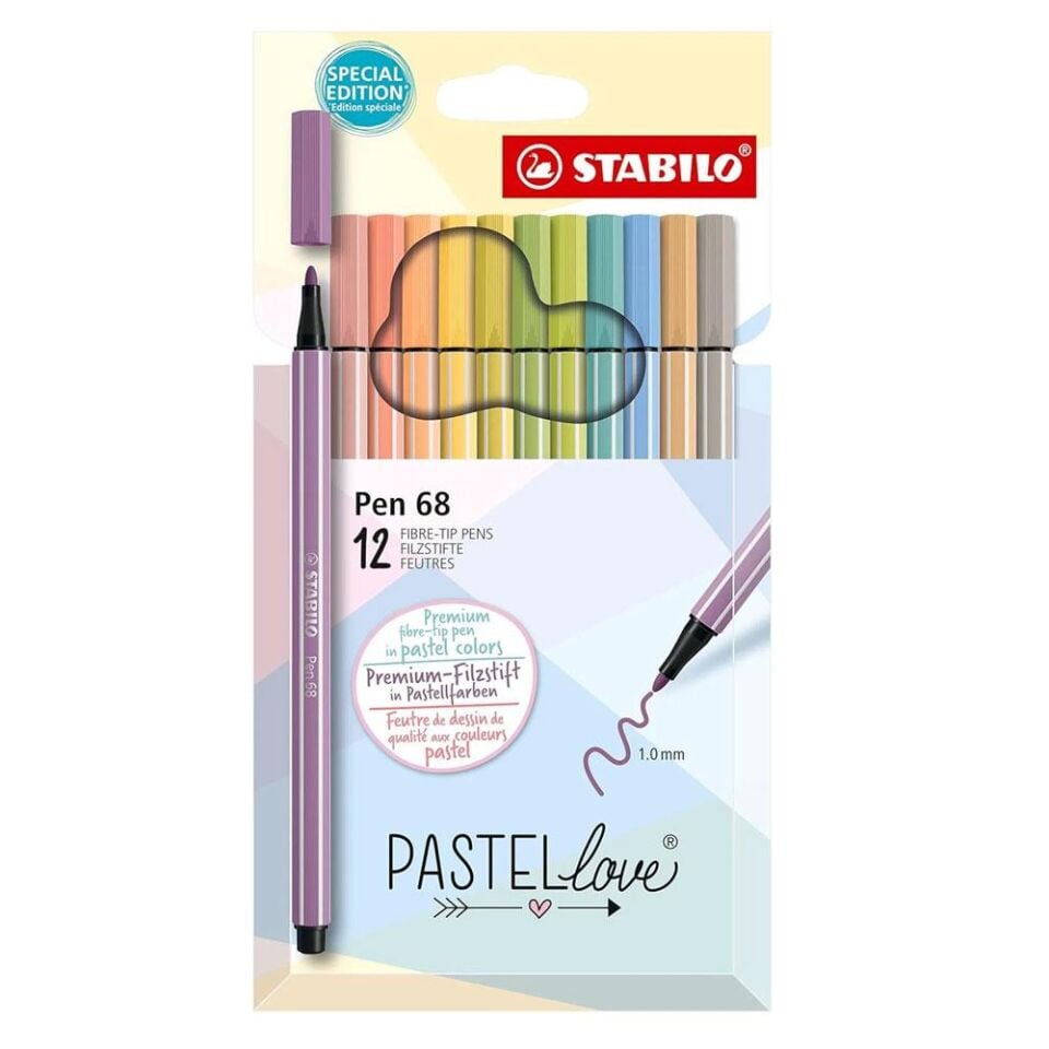 GLİSS KALEM STABİLO 88 PEN 68 PASTELLOVE 12 Lİ (6888-12-7-7)