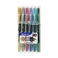 JEL KALEM PENSAN JELY GLITTER SİMLİ 1.0mm.6 RENK SET (2800/6)