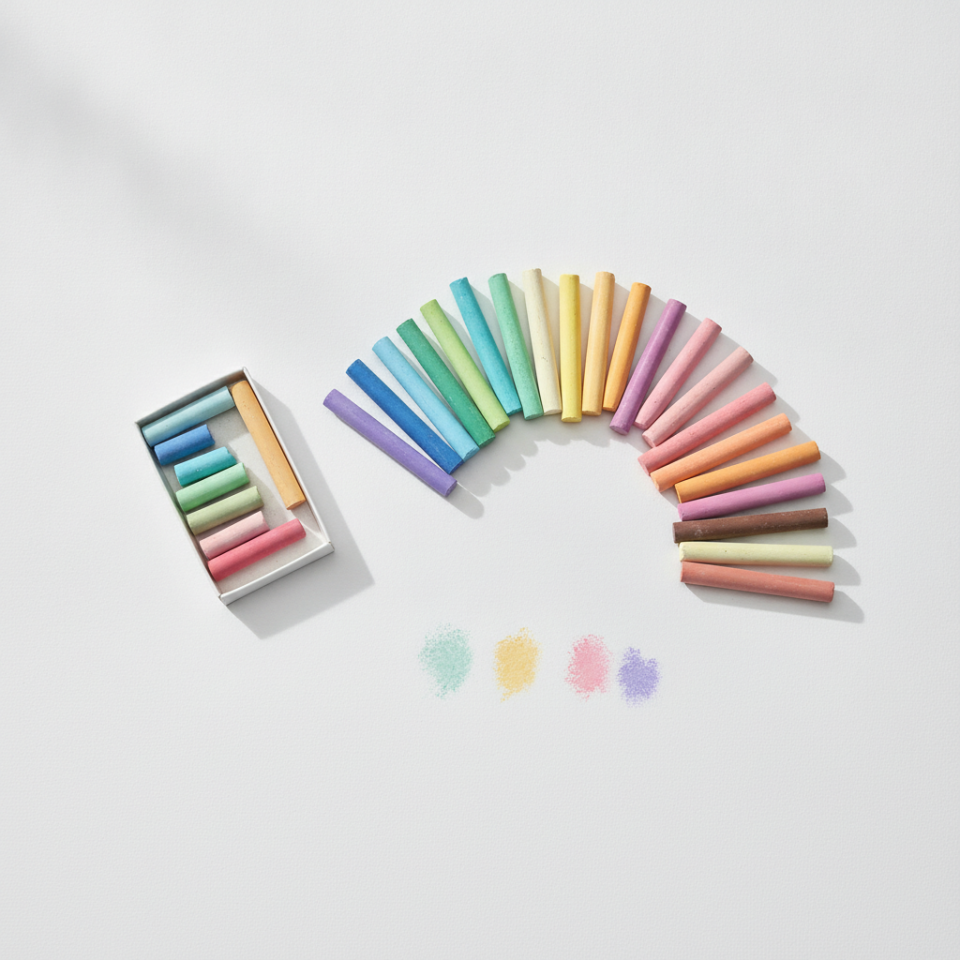 Karışık Renkli Pastel Boyalar
