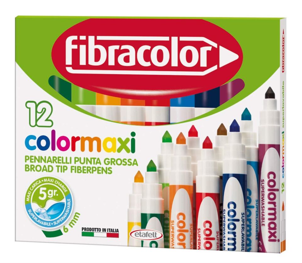KEÇELİ KALEM FİBRACOLOR COLORİTO MAXİ 12 Lİ 10630SW012SC
