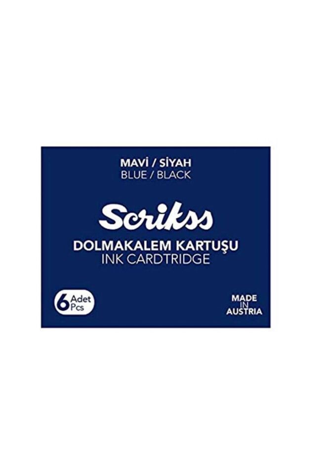 DOLMAKALEM  KARTUSU SCRIKSS MAVI/SIYAH 6 LI