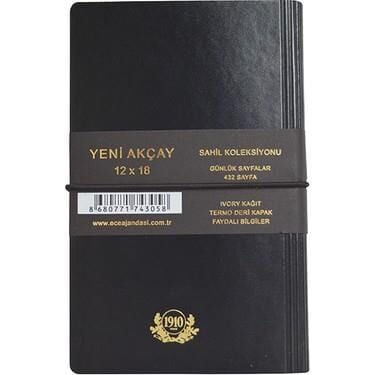 AJANDA ECE 12x18 AKCAY GUNLUK CIZGILI SIYAH (9)