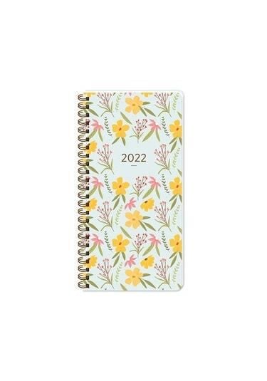 AJANDA KESKIN SPIRALLI 8x16cm. HAFTALIK KESKIN SARI CICEK (830043)
