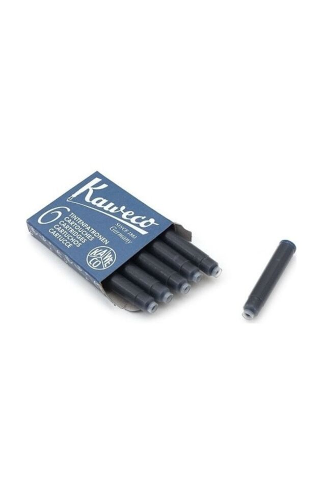 DOLMAKALEM  KARTUSU KAWECO MAVI/SIYAH 6 LI (258)