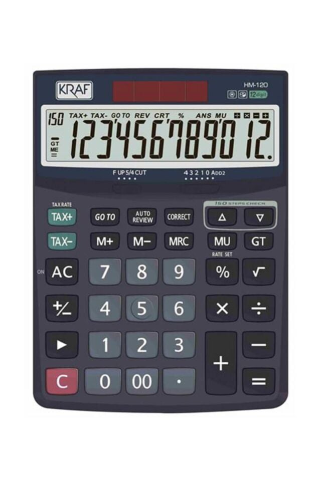 HESAP MAKINASI KRAF MASAUSTU 12 HANE TAX HM-120