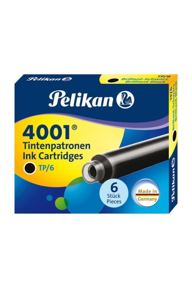 DOLMAKALEM  KARTUSU PELIKAN KISA SIYAH 6 LI (TP/6)