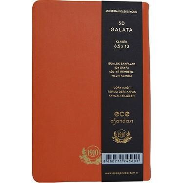 AJANDA ECE MUHTIRASI GALATA TURUNCU 8,5X13 424 SY.