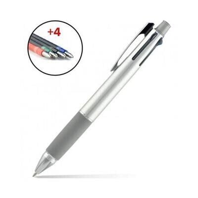 JEL KALEM UNI 4+1 COKLU KALEM JETSTREAM SILVER