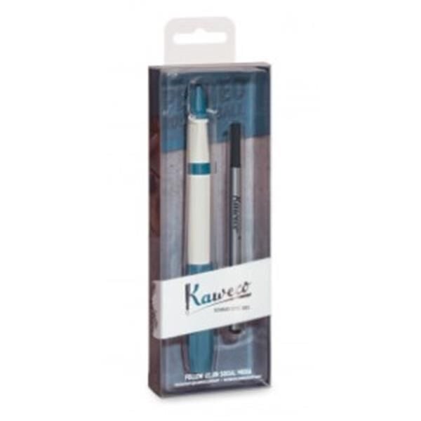 ROLLER KALEM KAWECO PARKEO KREM/TURKUAZ SET